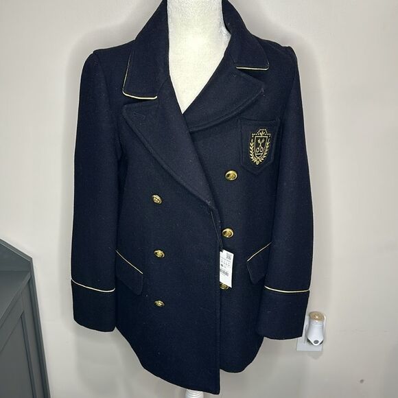 ZARA NAUTICAL BREASTED COAT JACKET NWT size M - Picture 9 of 13